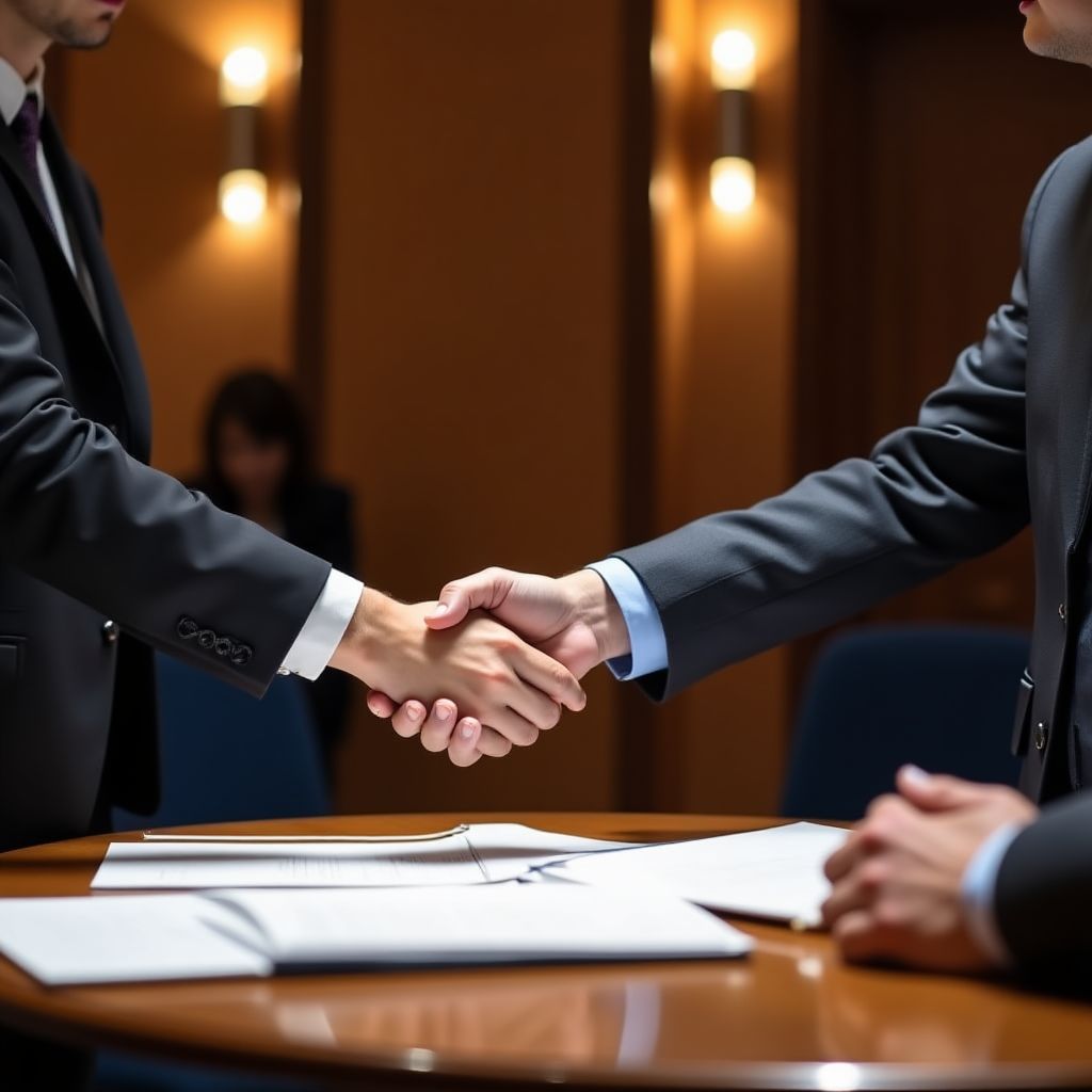 Firma de acuerdo de inversión importante