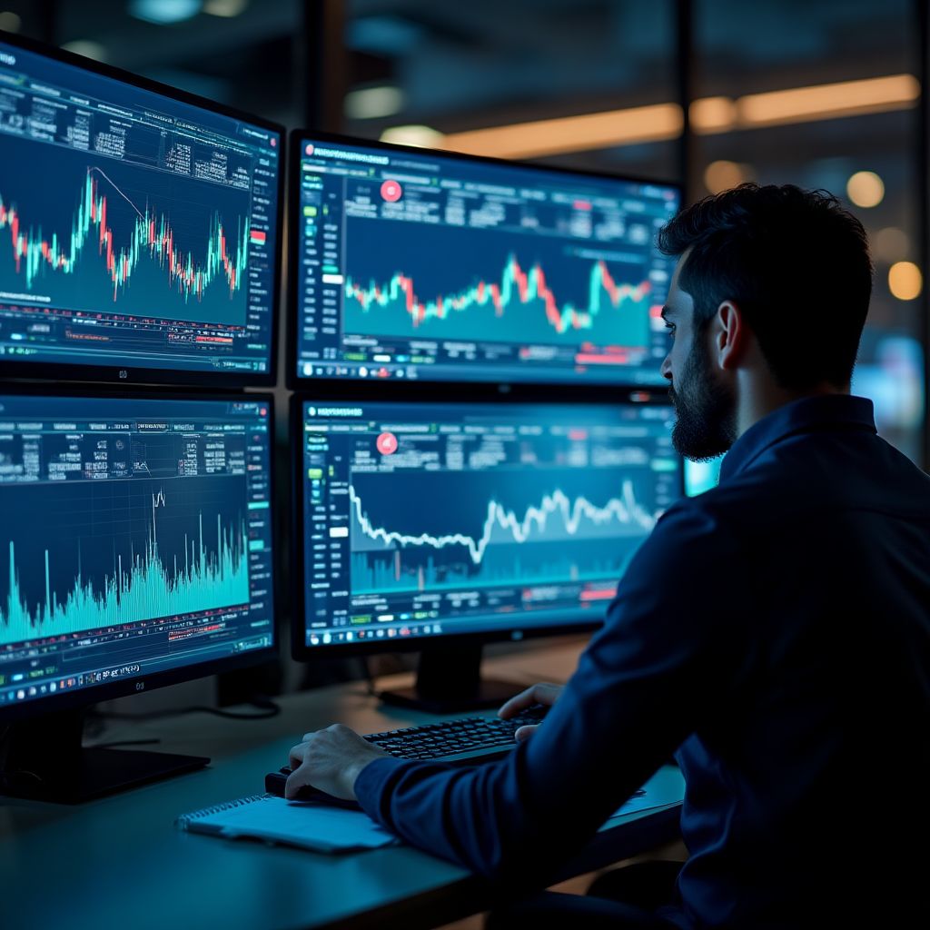 Equipo de análisis trabajando en proyecciones financieras