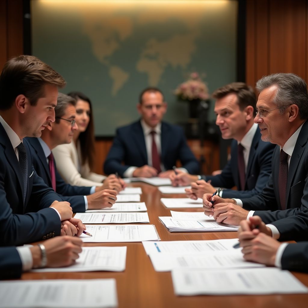 Reunión de directorio analizando oportunidades de inversión